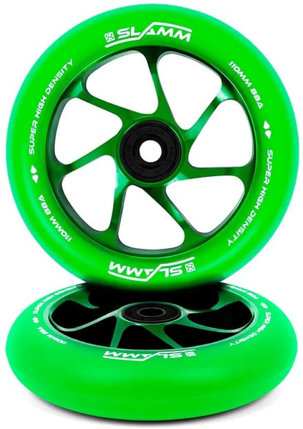 Slamm Team Wheel 110mm Alu Core Green