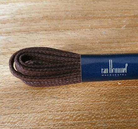 1 Paar van Bommel schoenveters - plat wax katoen - bordeaux rood - 75cm