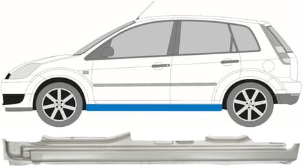 Volledige dorpel voor Ford Fiesta 2002-2008 / Links