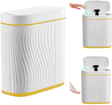 Automatische Prullenbak - Sensor Vuilnisbak - Contactloos Afval Verwerken - Waterdicht Ontwerp - 8 Liter Capaciteit - Wit