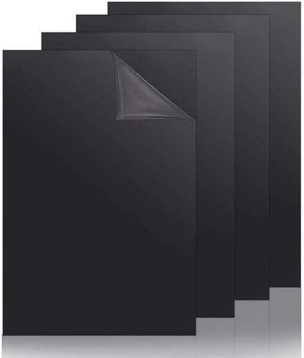 Dikke ABS Plastic Platen voor Modelbouw en DIY Projecten - 2mm, 30x20cm, Set van 4 Stuks (Zwart)