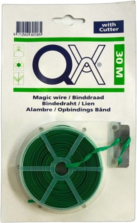 Qx magic bloemdraad+mes groen- 20stuks - 30mx0.4mm