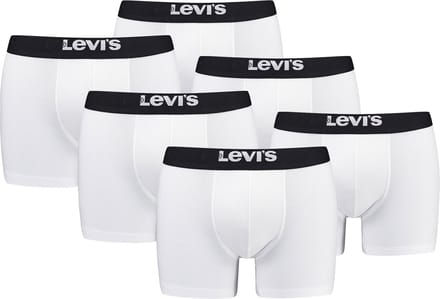 BOXERS 6-pack Levi's effen herenboxershorts, gemaakt van biologisch katoen