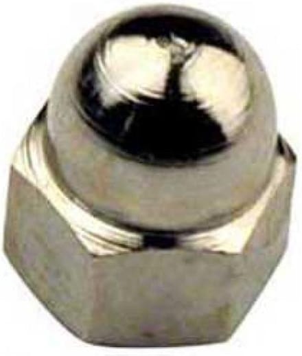 Hoenderdaal dopmoer messing vernikkeld m  4 din 1587 - doos à 100 stuks