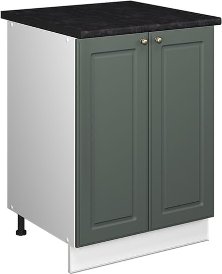 Vicco Wastafelkast Fame-Line, Groen-Goud Landhuis/Wit, 60 cm