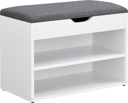 Schoenenkast Gentofte 46x60x30 cm wit en grijs