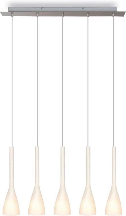 Hanglamp Vase 5 - inox - 5x40w E14