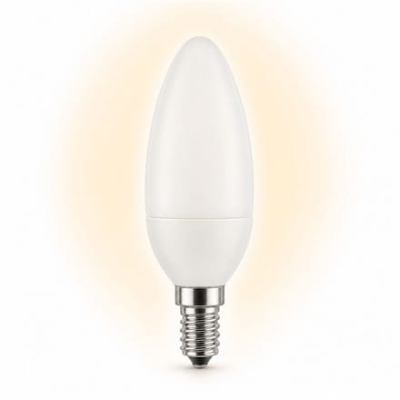 1x Kaarslamp Spaarlamp E14 - 7W - Daglicht (6400K) - 420 lm - 10 jaar - Niet Dimbaar