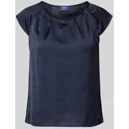 T-shirt van satijn met ronde hals