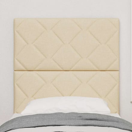 vidaXL - LED - Hoofdbord - Crème - 80 - cm - Stof