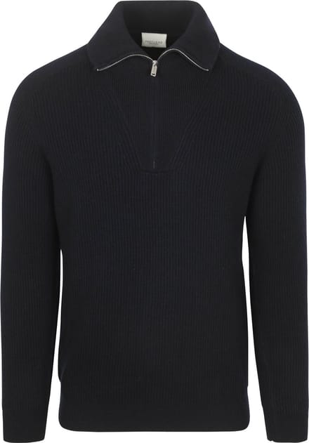 Profuomo Half Zip Pullover Wol Navy - Maat XL - Heren - Pullovers
