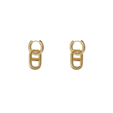 Go Dutch Label Oorhangers Link Hoop Goud