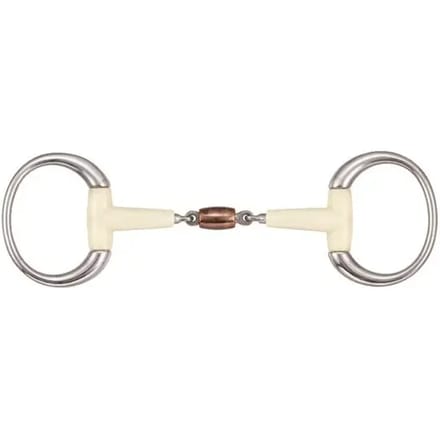 Dubbelgebroken olijfbit + koperen roller Soyo Happy mouth "contour"