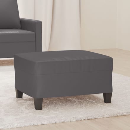 vidaXL - Voetenbank - 70x55x41 - cm - kunstleer - grijs