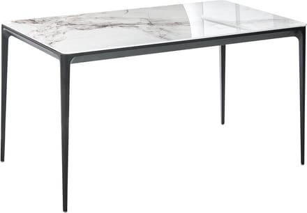 JOLLEIN - Eettafel - Wit marmer - Veiligheidsglas