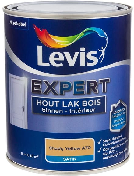Levis - Expert Hout Lak Binnen Satin Mix - Shady Yellow A70 - Mengverf - 1 L