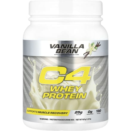 C4 / Cellucor, C4® Wei Eiwit, Vanilleboon, 624G (1.37 pond)