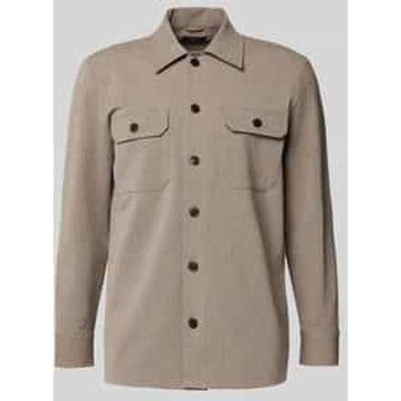 Regular fit overhemdjack met kentkraag, model 'Damo'