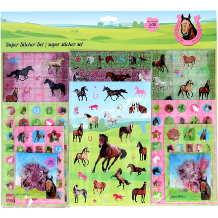 Paarden  sticker set - 500 stuks