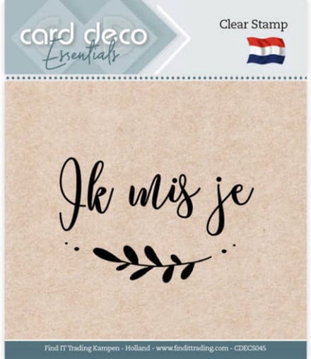 Card Deco Essentials - Clear Stamps - CDECS 045 Ik mis je