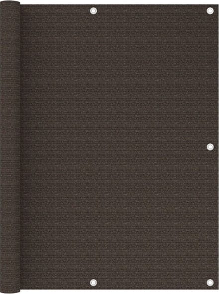 vidaXL - Balkonscherm - 120x400 - cm - HDPE - bruin