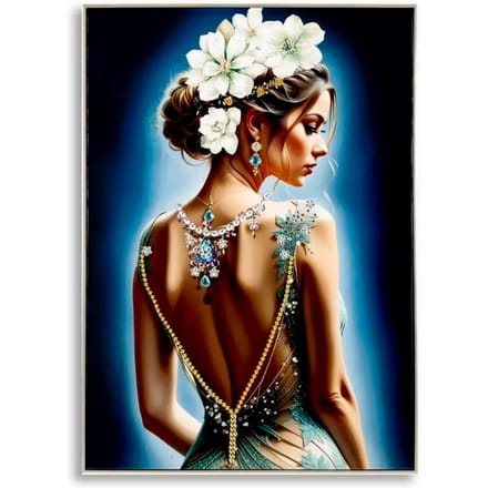 Muurdecoratie schilderij op canvas met lijst Mauro Ferretti Laccato Isabel A