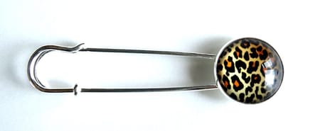 2 Love it Luipaard - Sjaalspeld - Vestsluiting - Lengte 8 cm - Bruin - Zwart