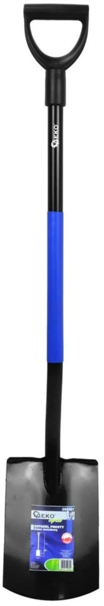 GEKO Ronde spade - gehard staal - D-handvat - 114 cm - zwart
