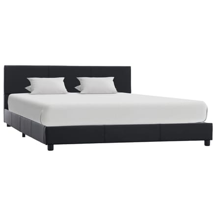 vidaXL - Bedframe - kunstleer - zwart - 140x200 - cm