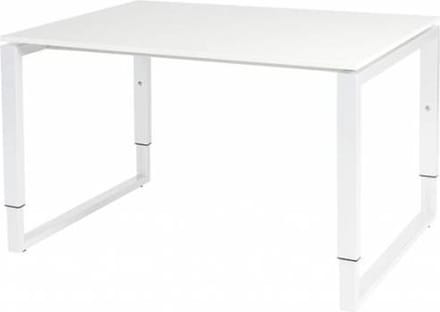 Verstelbaar Bureau - Domino Plus 120x90 wit - wit frame