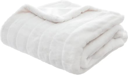 Atmosphera Plaid/deken Manoir - wit - 120 x 160 cm - polyester - sprei