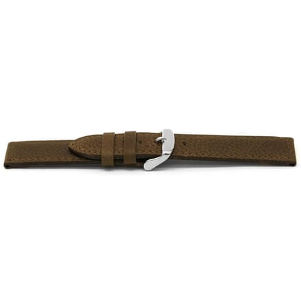 Horlogeband H329 Kayak Bruin Leder 22x22mm