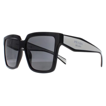 Prada PR24ZS 1AB5S0 zwarte donkergrijze zonnebril