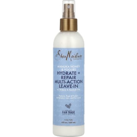 SheaMoisture, Soin sans rinçage multi-actions Moisture + Recovery, miel de Manuka et yaourt, 237 ml (237ml) white