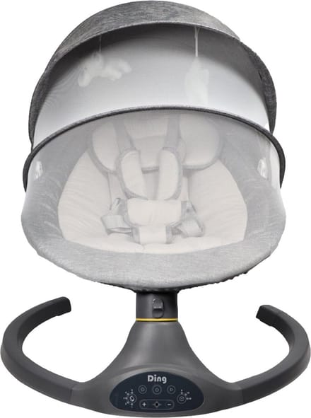 Ding Hugg Swing Babyschommel - Grijs - Draaibare babyswing - Met Muziek en Bluetooth