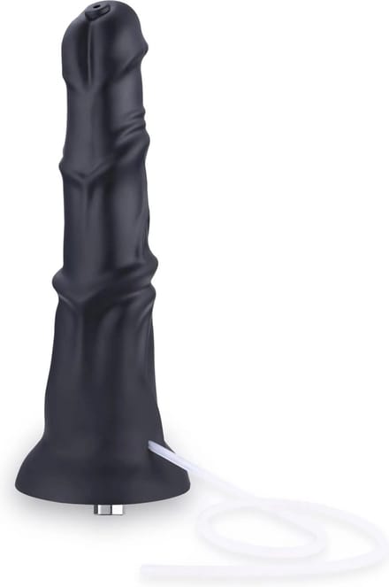 Hismith Spuitende Anale Dildo met Zuignap 28 cm – Fantasy Dildo – KlicLok – Zwart