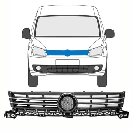 Verchroomde grill voor Volkswagen Caddy 2010-2020