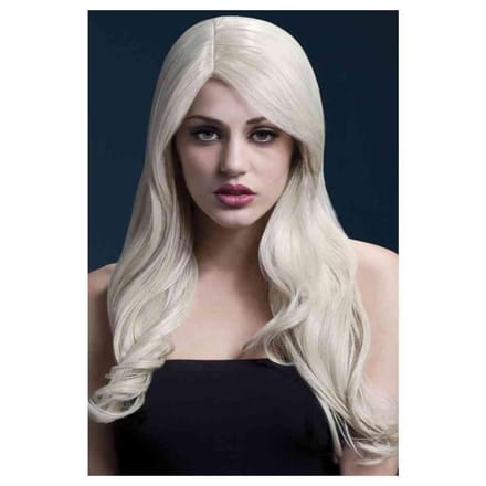 Beach Waves pruik blond, zijscheiding