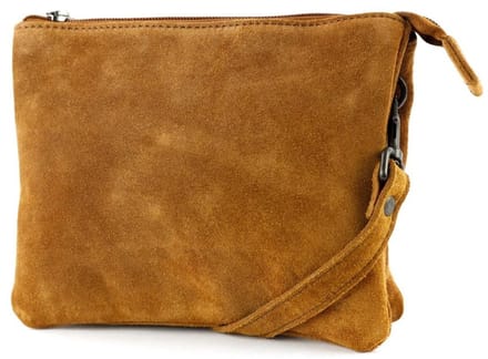Bear Design Marthe Suede Leren Schoudertas - Cognac