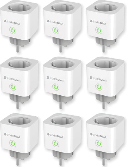 Silvergear Slimme WiFi Stekker - Timer, Schakelaar & Energiemeter x9