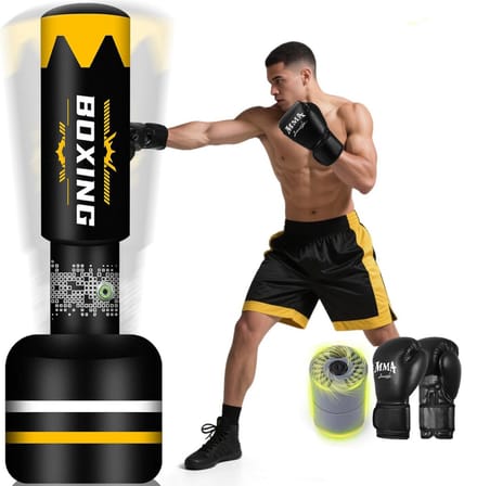 MKSS® Boksbal Staand - Boxbal Volwassenen - Bokszak - Zwart