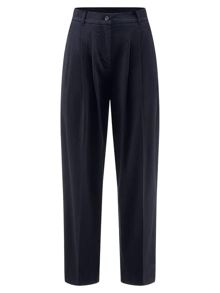 Wide Fit-7/8-broek Van Peter Hahn blauw