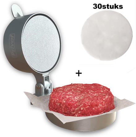 Prival - Hamburgerpers - Burgerpers - Hamburger maker - Antiaanbaklaag - Aluminium