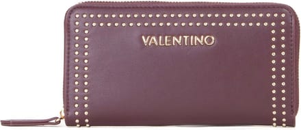 VALENTINO portemonnee Shine Re Zip Around Wallet Vino wijnrood