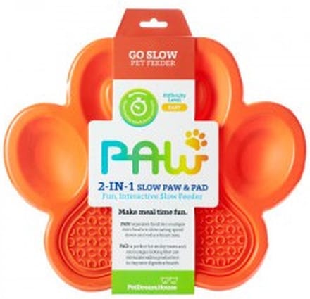 Paw honden slow feeder interactive 2 in 1 oranje