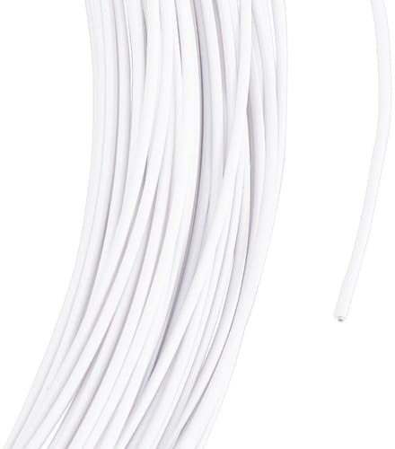 Witte bloemdraad 1,5 mm - Flexibele geanodiseerde metaaldraad voor knutselen en hoed styling