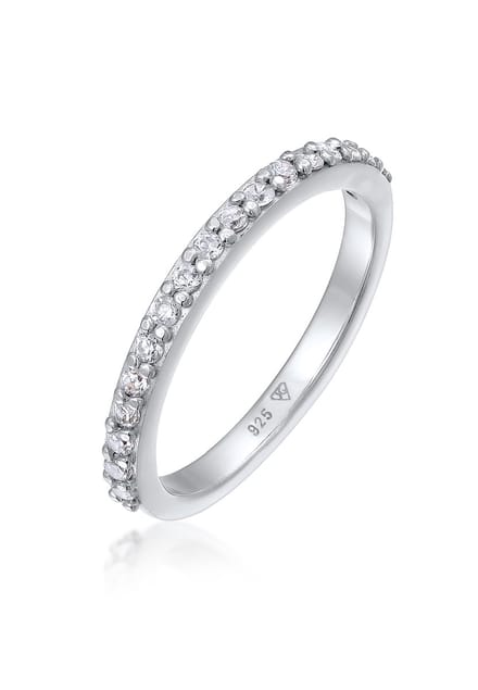 Elli PREMIUM - Ring - Laborgezüchteter Diamant Weiß (0.068 ct) 925 Sterling Silber - Dames
