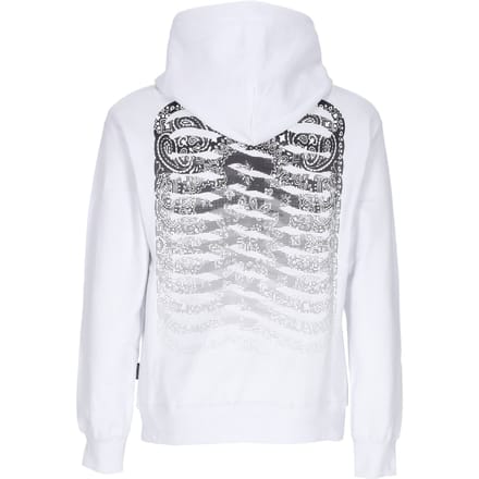 Lichtgewicht sweatshirt met capuchon heren ribben bandana hoodie wit