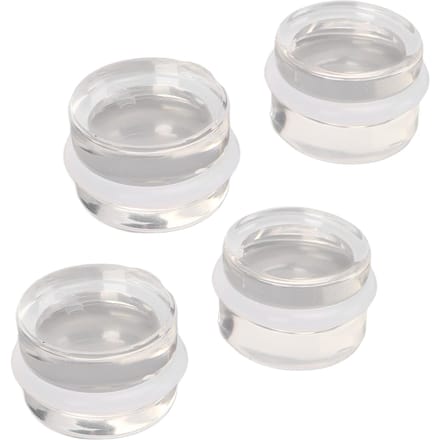 Lot de 4 butées de porte en plastique acrylique transparent de forme ronde sans perçage pour salon, salle de bain