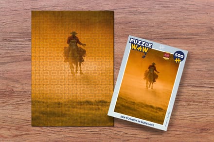 Puzzel Een cowboy in rode mist - Legpuzzel - Puzzel 500 stukjes